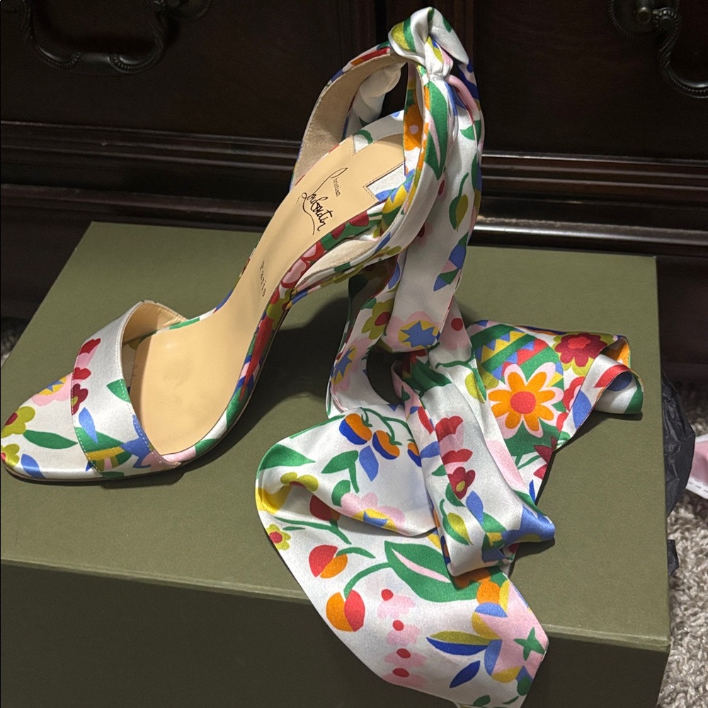 Christian Louboutin Multicolor Floral Sandals